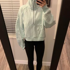 Quarter Zip Scuba Lululemon Green Fern